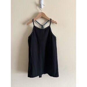 Ivivva Girls Black Twist N Tie Racerback Active Spaghetti Strap Tank Top‎ 12